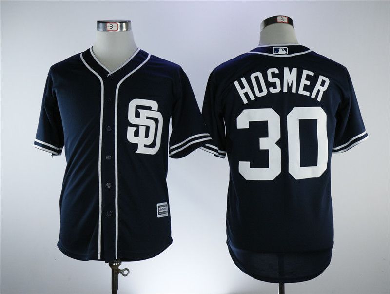 Men San Diego Padres 30 Hosmer Blue Game MLB Jerseys